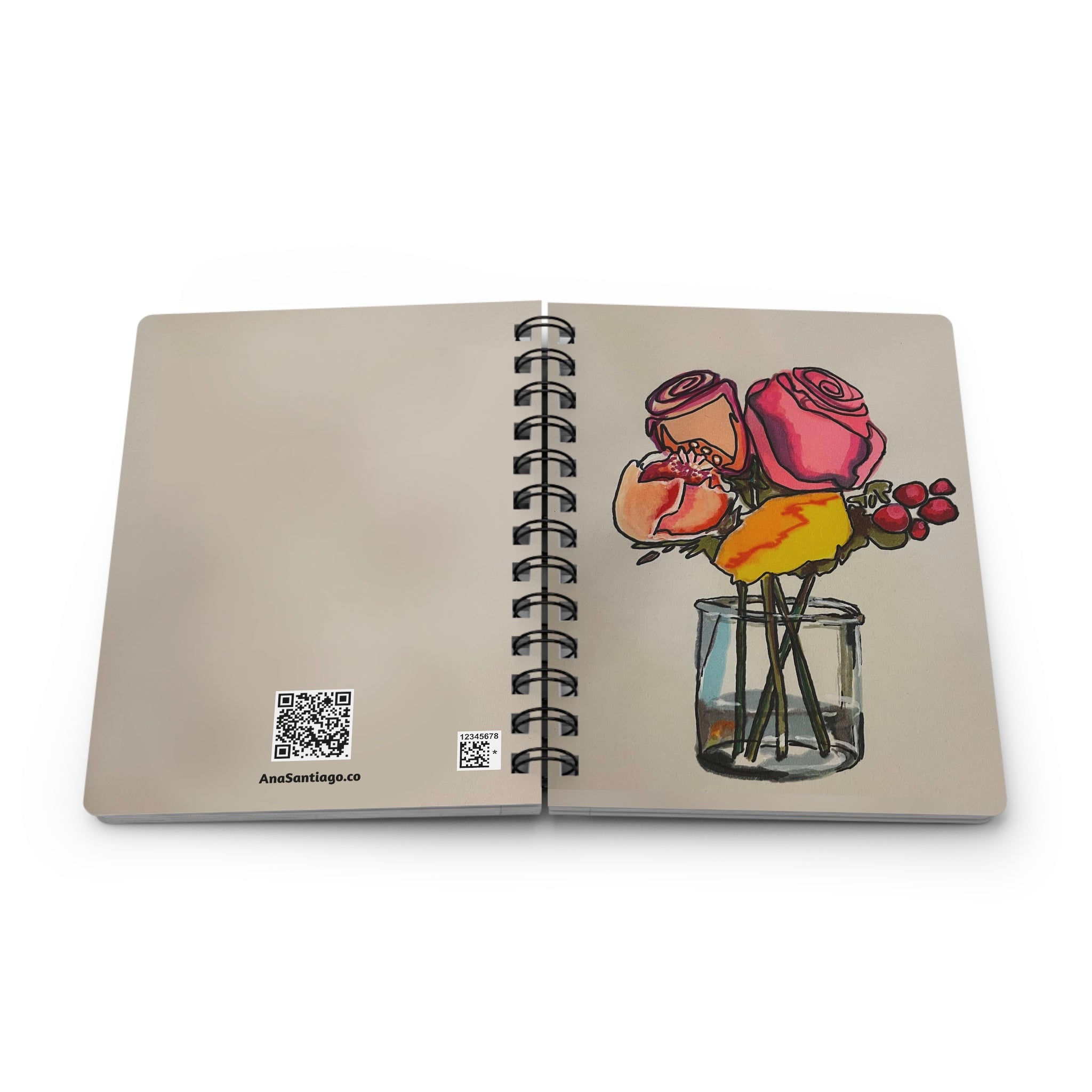 Winter Bouquet Spiral Bound Journal