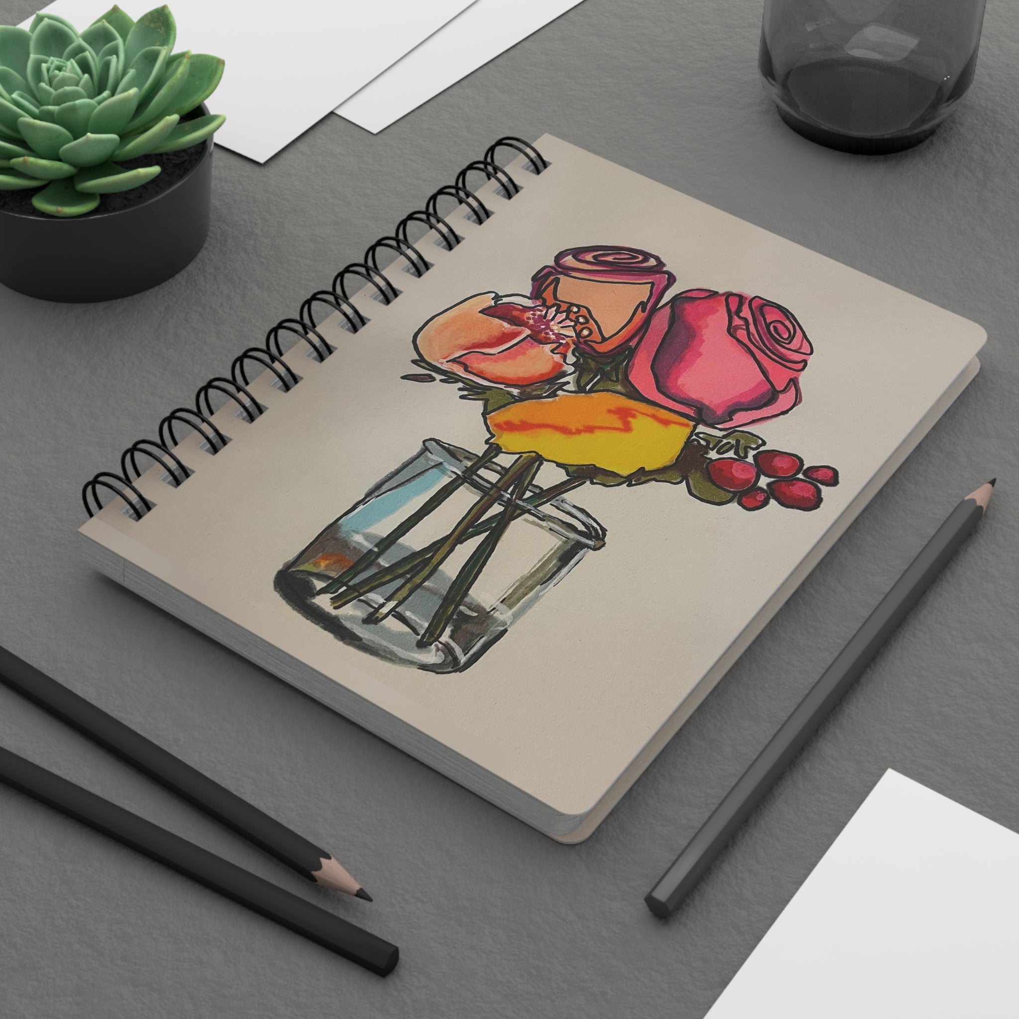Winter Bouquet Spiral Bound Journal