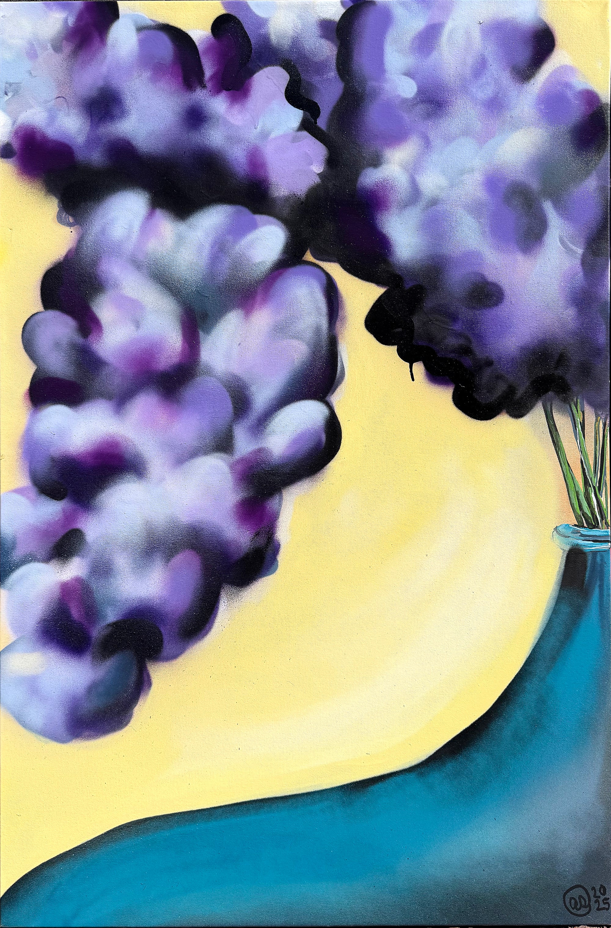 Lilacs in Turquoise vase